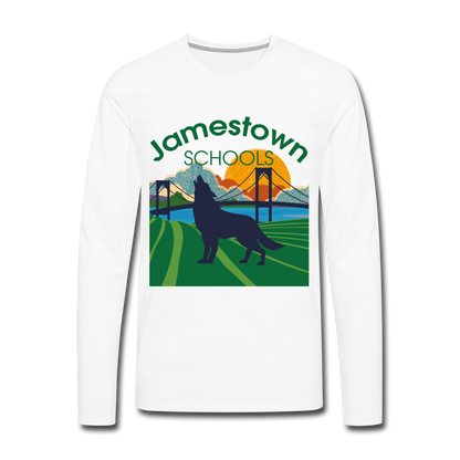 Men's Premium Long Sleeve T-Shirt - white