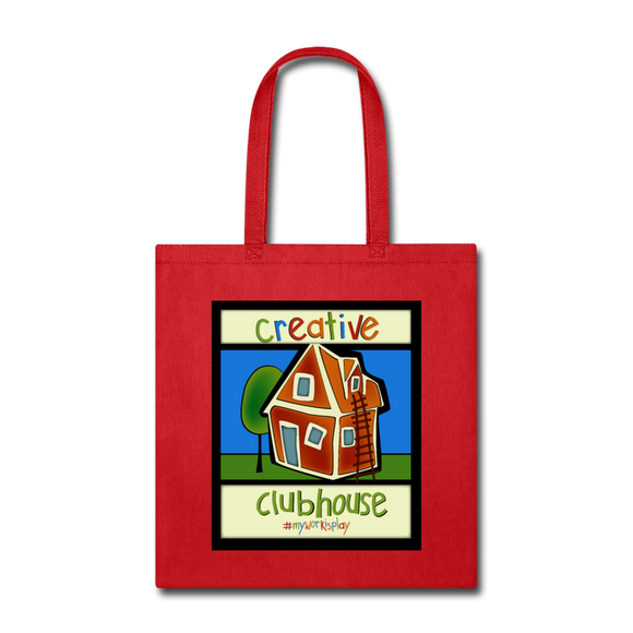 Clubhouse Tote Bag - red