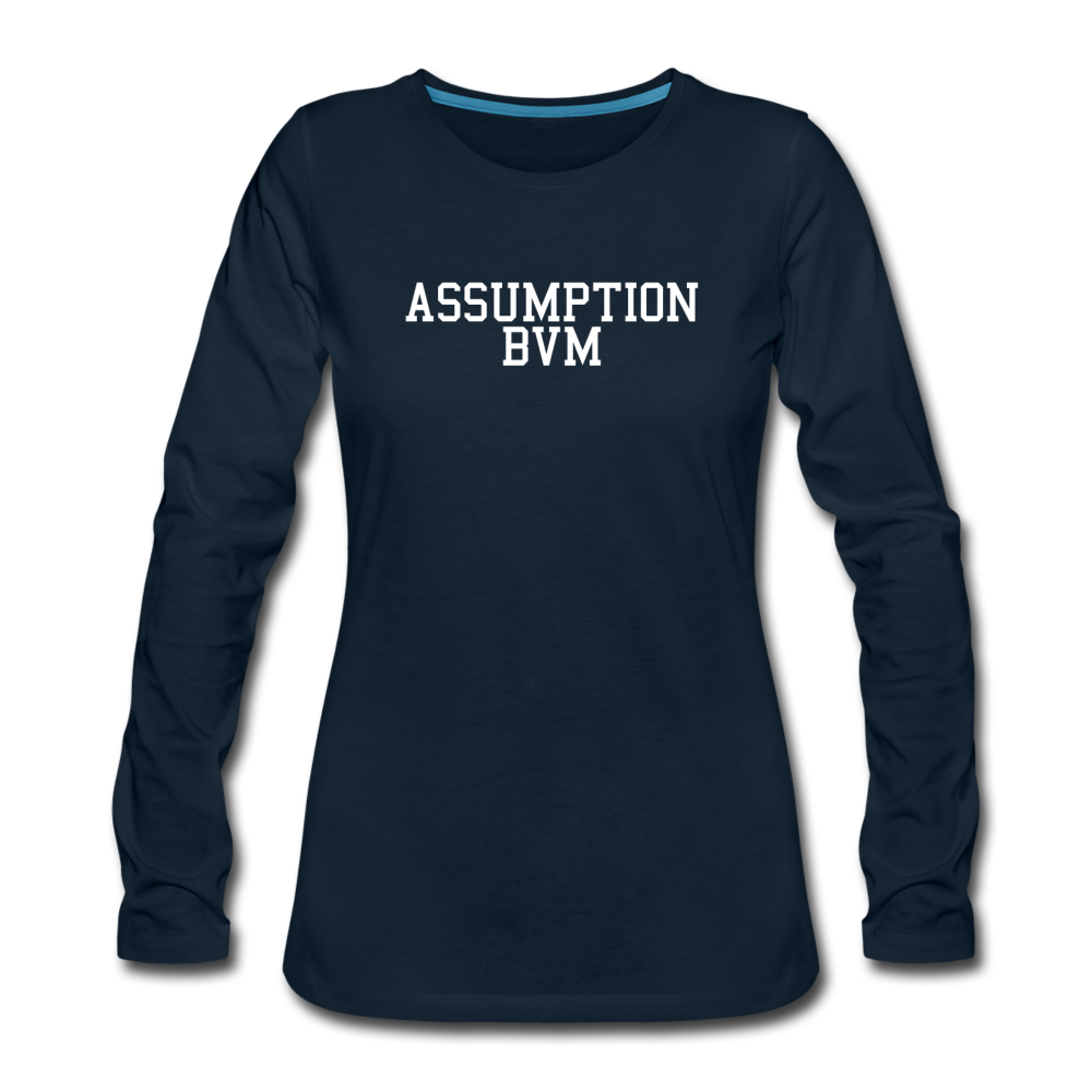 Women's Premium Long Sleeve T-Shirt - deep navy
