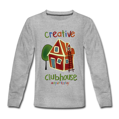 Clubhouse Youth Premium Long Sleeve T-Shirt - heather gray
