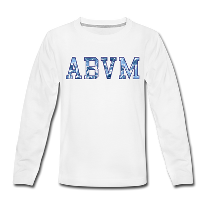 ABVM Kids' Premium Long Sleeve T-Shirt - white