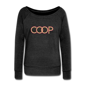 Coop Women's Wideneck Sweatshirt - heather black