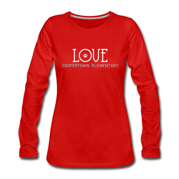 Coop Love Women's Premium Long Sleeve - red