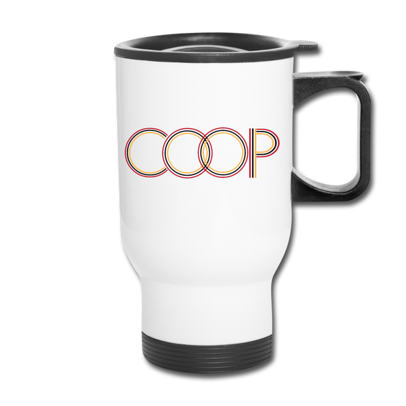 Coop Retro Travel Mug - white