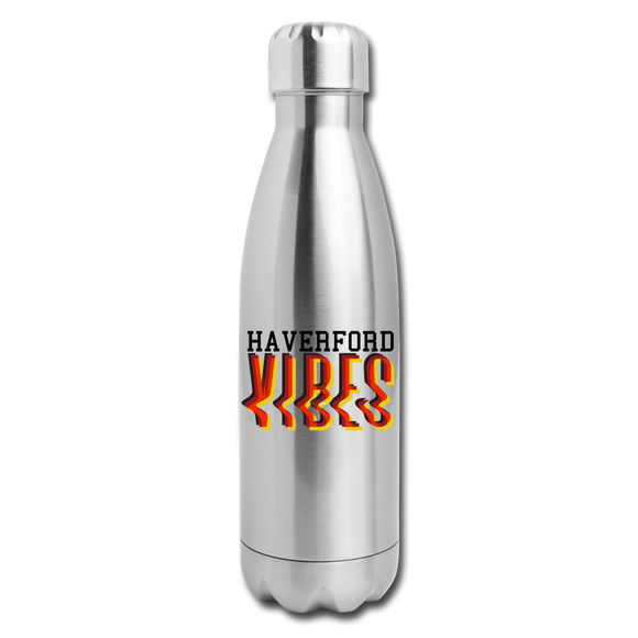 Haverford Vibes Insulated Stainless Steel Water Bottle - silver