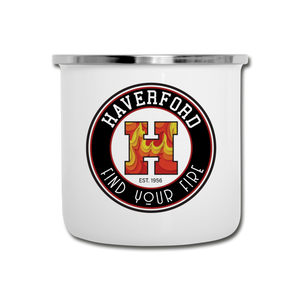 Haverford Camper Mug Fire - white