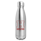 Haverford Insulated Stainless Sparkle H Water Bottle - silver