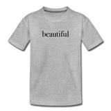 Coop Beautiful Youth Short Sleeve (Back shown. Front says "Beautiful") - heather gray