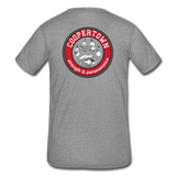 Coop Grit Youth Premium Short Sleeve (Back shown.  Front says "Grit")) - heather grey