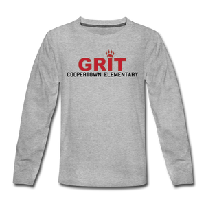 Coop Grit Youth Long Sleeve - heather gray