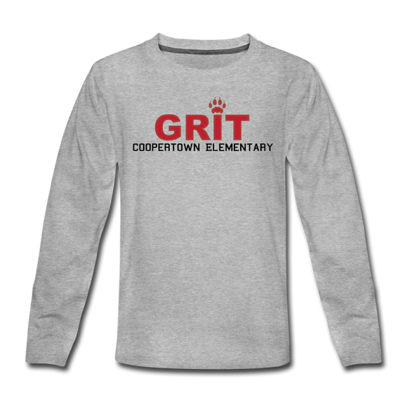 Coop Grit Youth Long Sleeve - heather gray