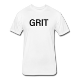 Coop Grit Men's Premium Short Sleeve. (Back. is Shown.  Front says "GRIT") - white