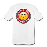 Coop Youth Short Sleeve Be Happy (Back is Shown. Front say "be happy.") - white