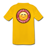 Coop Youth Short Sleeve Be Happy (Back is Shown. Front say "be happy.") - sun yellow