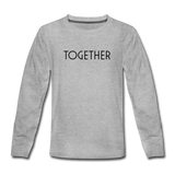 Haverford Together Youth Long Sleeve (Back is Shown. Front says "TOGETHER") - heather gray