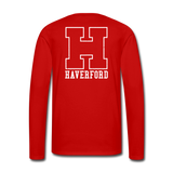 Haverford Adult Long Sleeve H Tee - red