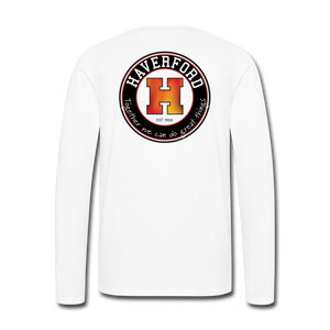 Haverford Long Sleeve Together Tee (Back is Shown. Front says, HAVERFORD) - white