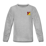Haverford Youth Long Sleeve Adventure (Back is Shown. Front left Breast "H" logo) - heather gray