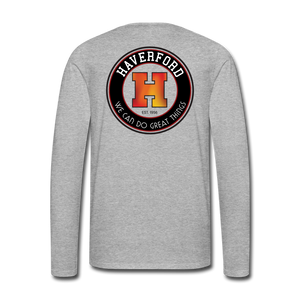 Haverford Adult Long Sleeve Together Tee (Back is Shown. Front says "TOGETHER) - heather gray