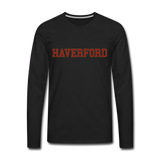 Haverford Long Sleeve H Logo Tee - black