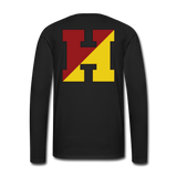 Haverford Long Sleeve H Logo Tee - black