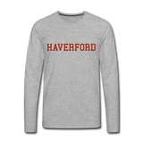Haverford Long Sleeve H Logo Tee - heather gray