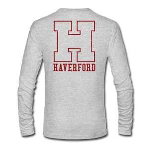 Haverford Adult Long Sleeve H Tee - heather gray