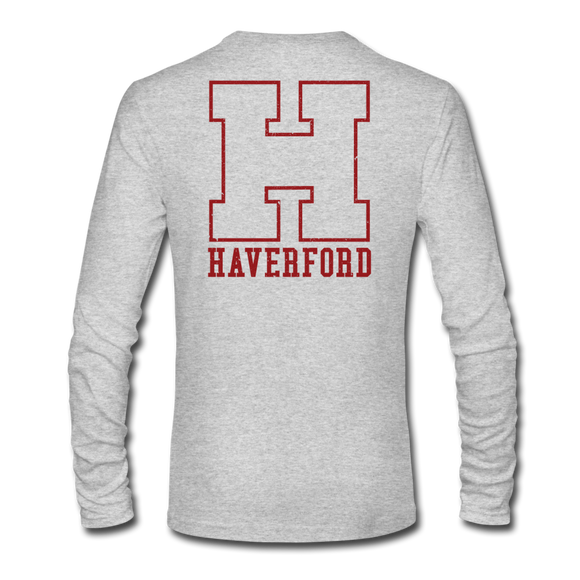 Haverford Adult Long Sleeve H Tee - heather gray
