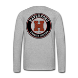 Haverford Long Sleeve Unity Plaid (Back is Shown.  Front says "UNITY") - heather gray