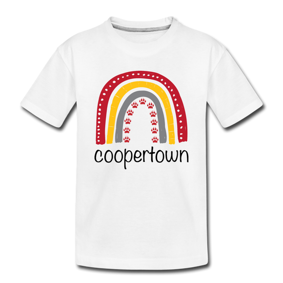 Coop Rainbow paws Youth Short Sleeve - white