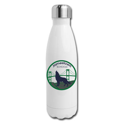 JS Insulated Stainless Steel Water Bottle - white