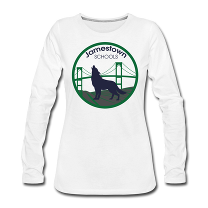 JS Women's Premium Long Sleeve T-Shirt - white