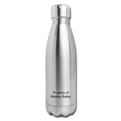 Insulated Stainless Steel Water Bottle - silver