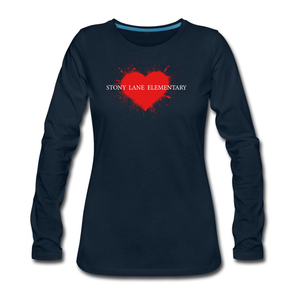 Women's Premium Long Sleeve T-Shirt - deep navy