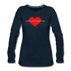 Women's Premium Long Sleeve T-Shirt - deep navy