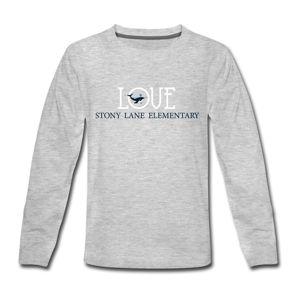 Kids Premium Love Long Sleeve T-Shirt - heather gray