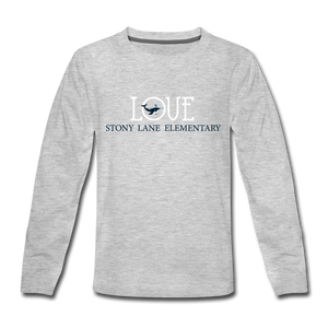 Kids Premium Love Long Sleeve T-Shirt - heather gray
