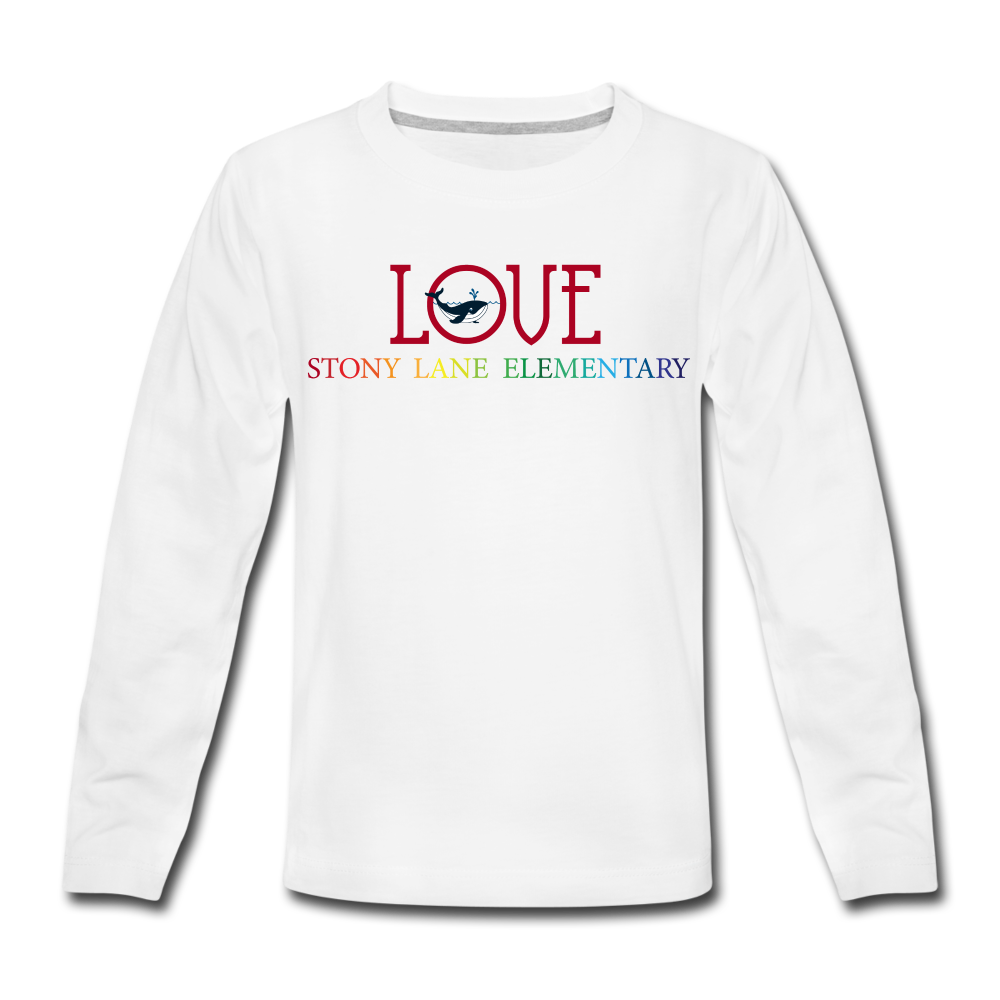 SL Kids' Premium Long Sleeve T-Shirt - white