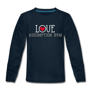 ABVM Kids' Premium LOVE2 Long Sleeve T-Shirt - deep navy