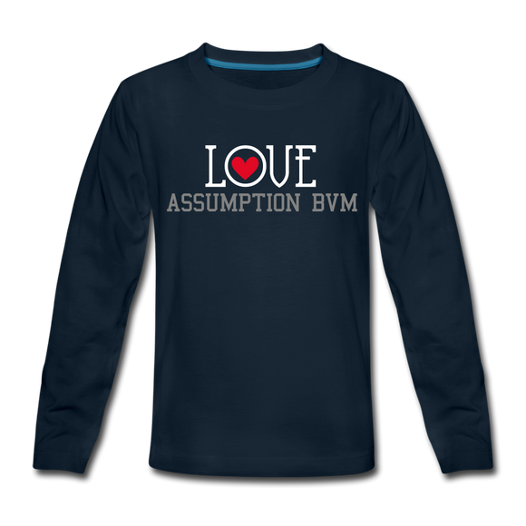ABVM Kids' Premium LOVE2 Long Sleeve T-Shirt - deep navy