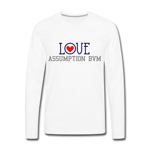 ABVM Men's Premium LOVE Long Sleeve T-Shirt - white