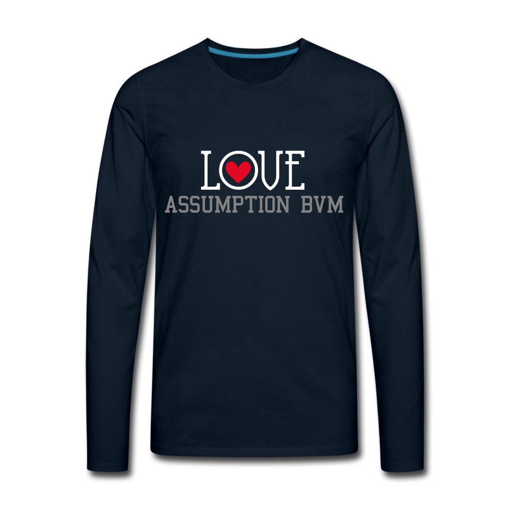 ABVM Men's Premium LOVE Long Sleeve T-Shirt - deep navy