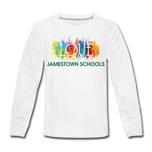 JS Kids' Premium LOVE paint Long Sleeve T-Shirt - white