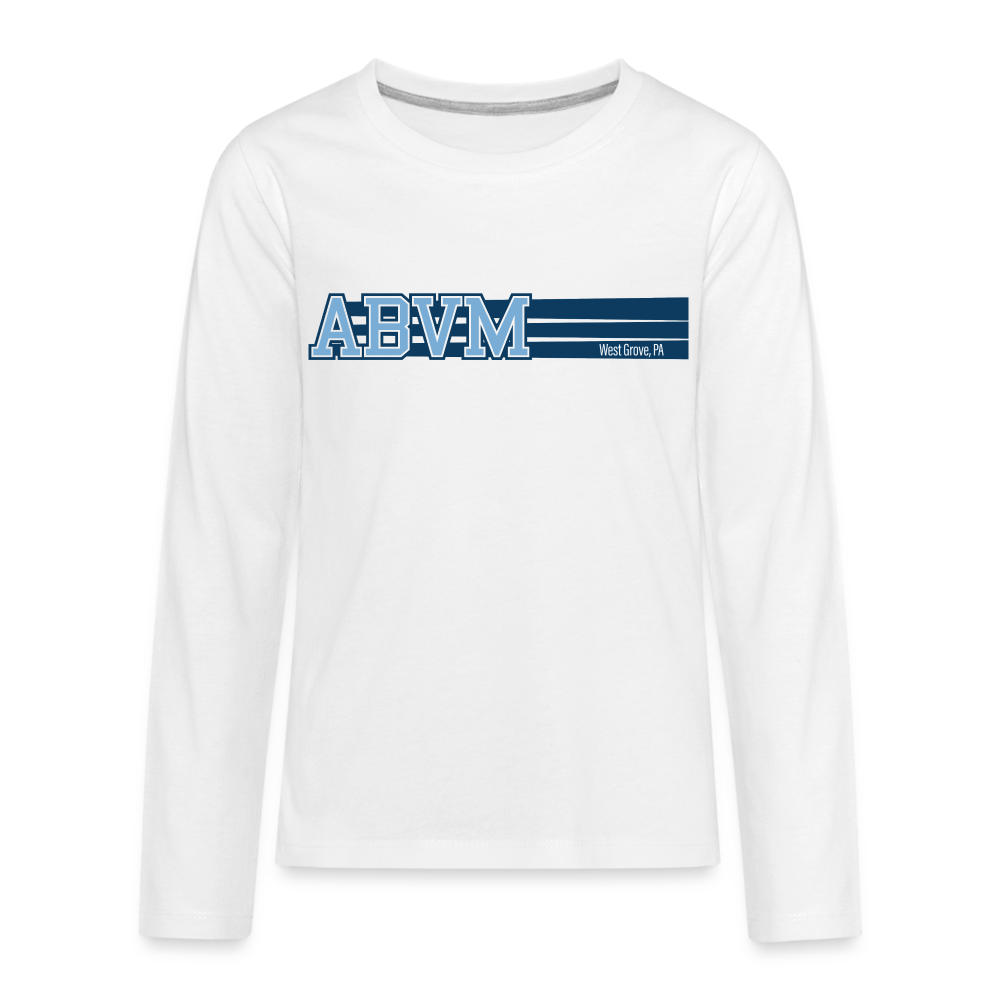 ABVM Kids' Premium Stripes Long Sleeve - white