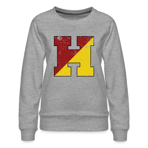 Haverford Women’s Distressed Crew - heather grey