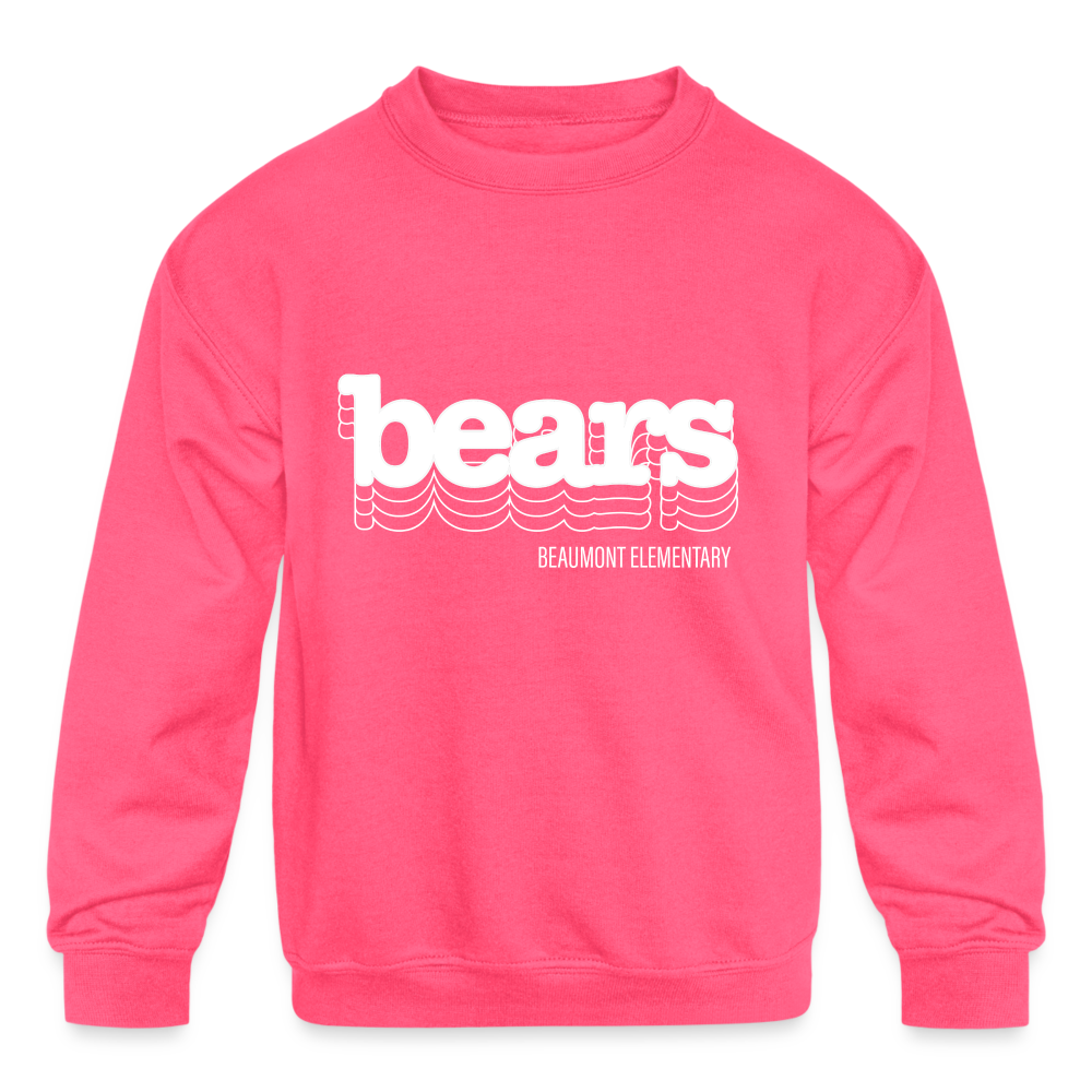BES Bears Kids' Crewneck - neon pink