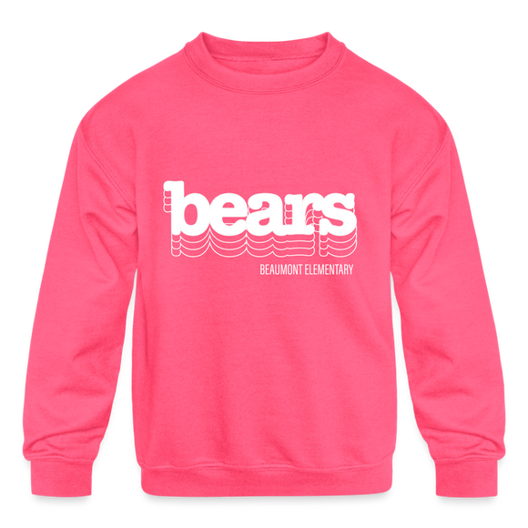 BES Bears Kids' Crewneck - neon pink