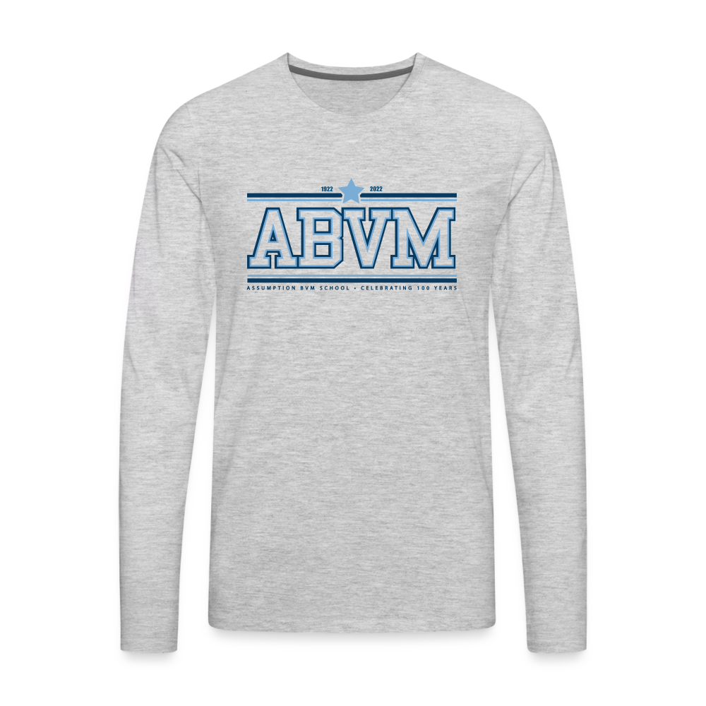 ABVM 100th logo Premium Long Sleeve - heather gray