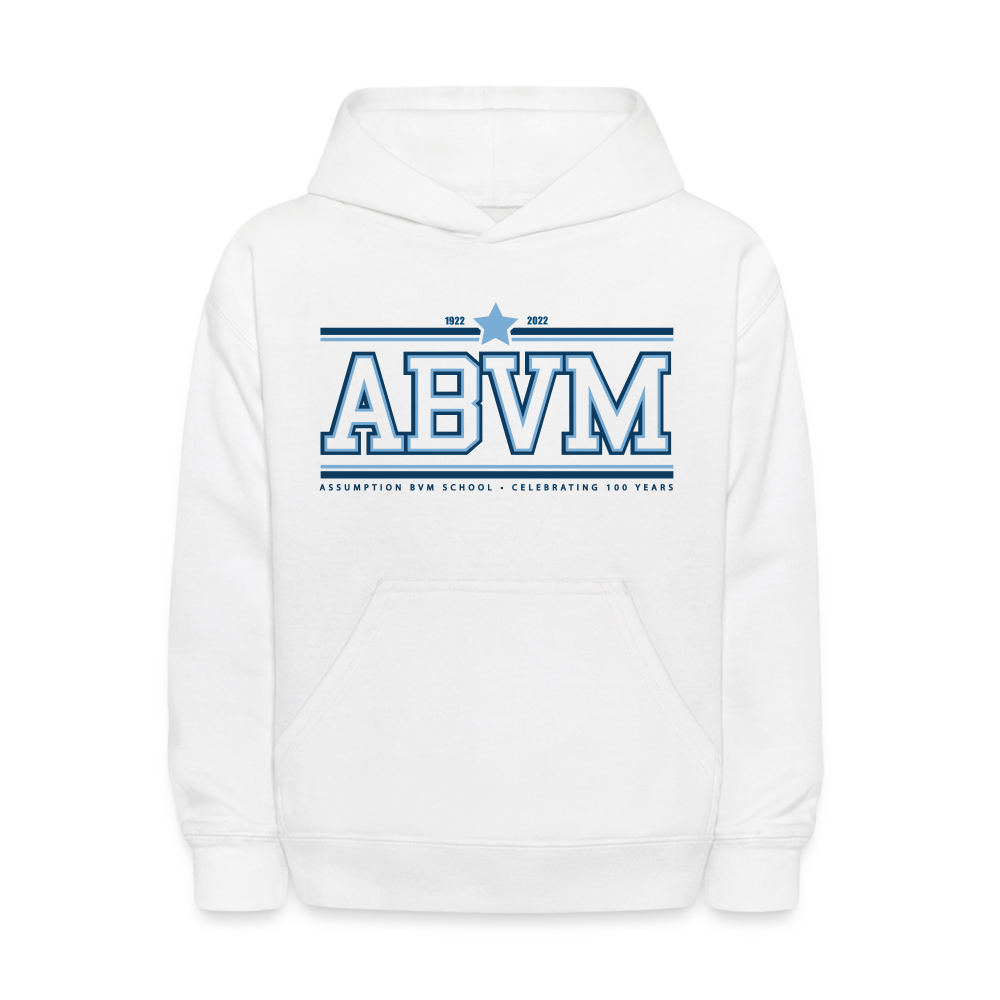 ABVM 100th Logo Kids' Hoodie - white