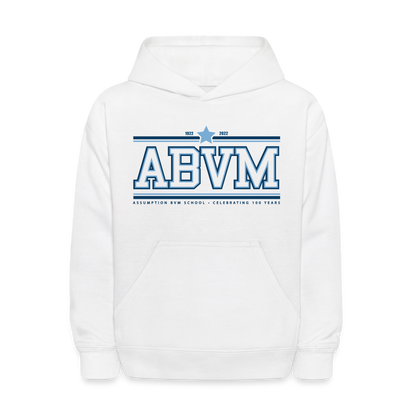 ABVM 100th Logo Kids' Hoodie - white